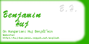 benjamin huj business card